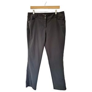Adidas Golf Women's Pants Charcoal Gray Zip & Snaps Closure Size 14